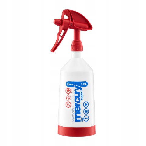 Kwazar Opryskiwacz Mercury Super 360 PRO+ 1,0L FPM czerwony