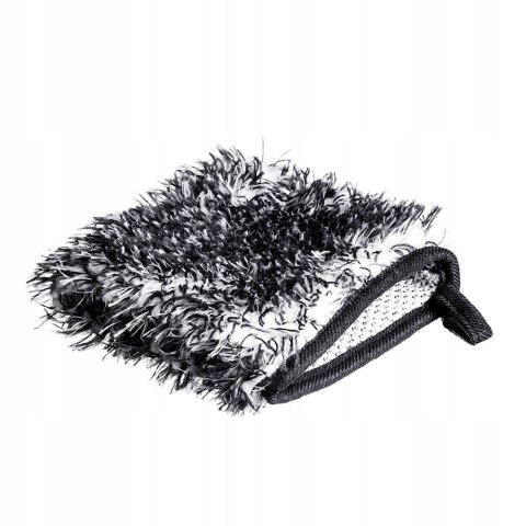 Rękawica do mycia felg FX Protect Shaggy Mini Wash Mitt czarno-biała