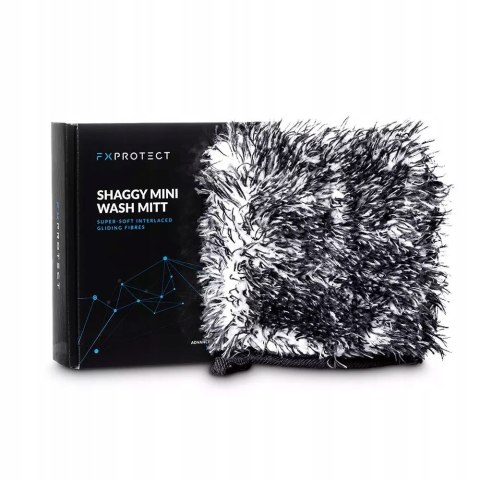 Rękawica do mycia felg FX Protect Shaggy Mini Wash Mitt czarno-biała