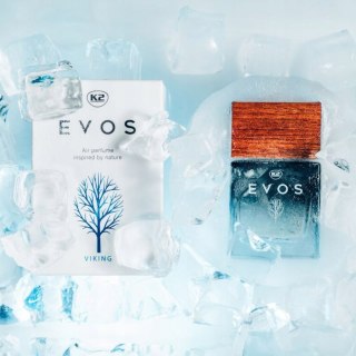 ZESTAW K2 EVOS VIKING PERFUMY DO SAMOCHODU AUTA ZAPACH FLAKON ZAWIESZKA
